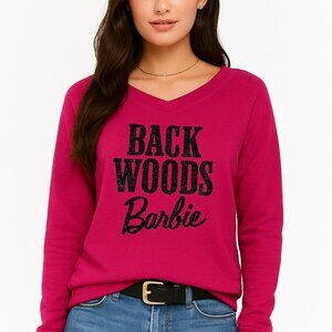 Backwoods Barbie Long Sleeve SweatShirt Barbiecore Hot Pink Sweatshirt